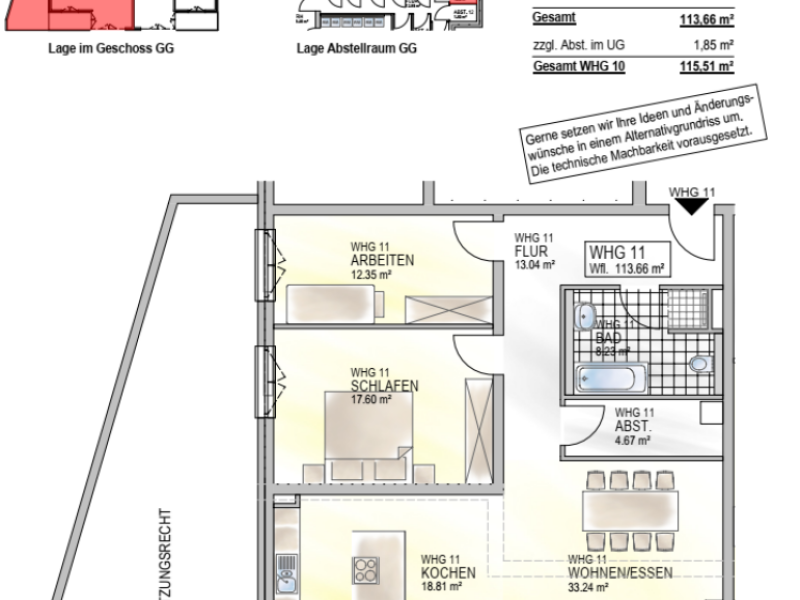 Moderne altengerechte Wohnung mit großer Terrasse im Energiesparhaus…