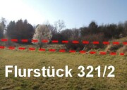 zwei unbebaute Grünflächen mit Baumbestand