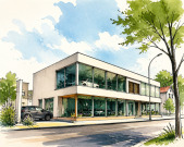 Ausstellungs-Halle mit Büroflächen
