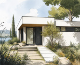 Einfamilienhaus als Flachdachbungalow mit Garage