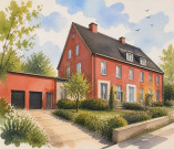 Dreifamilienhaus, Gewerbeeinheit, Pkw-Garage