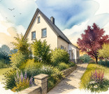 Zweifamilienhaus, Kfz-Stellplatz