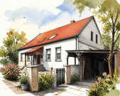 Zweifamilienhaus, Kfz-Stellplatz, Hinterliegergrundstück