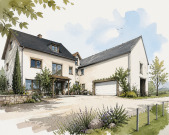 Zweifamilienhaus, Garage, Eigentumswohnung (3 bis 4 Zimmer)