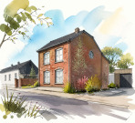 Garage, Einfamilienhaus, Baugrundstück