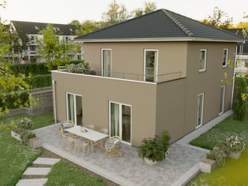 Moderne Optik und funktionaler Grundriss – die Stadtvilla mit Staffe…