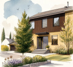 Garage, Doppelhaushälfte, Zweifamilienwohnhaus