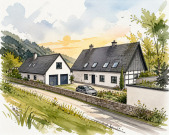 Waldfläche, Einfamilienhaus (Doppelhaushälfte)